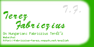 terez fabriczius business card